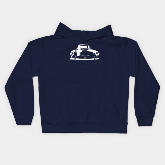 Sunbeam Alpine Tiger 1960s British classic sports car monoblock white Kids Hoodie by soitwouldseem